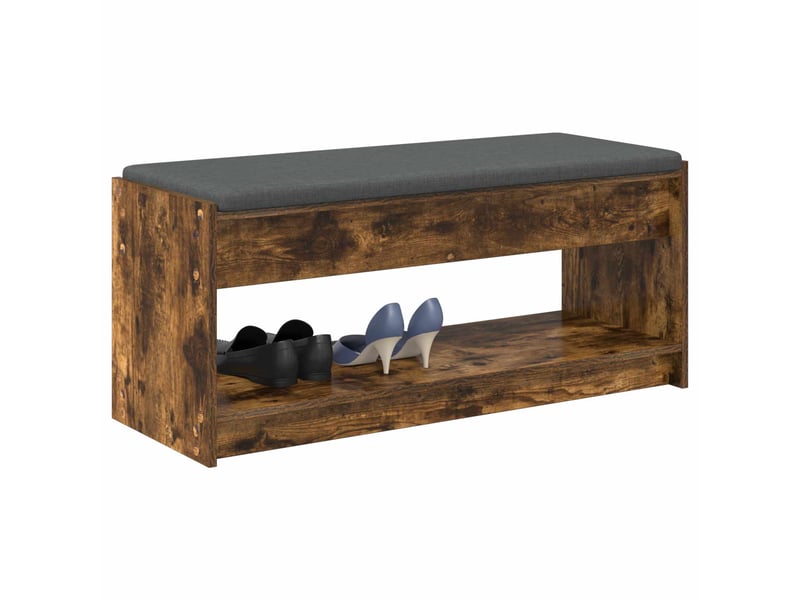  Banc d'entrée, banc interieur chêne fumé 103x38x45 cm  - Conforama C