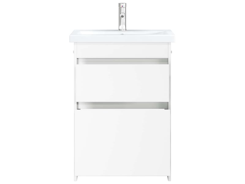Ensemble de mobilier de salle de bain blanc 61x40x84.5 cm shl2658 - Conforama C