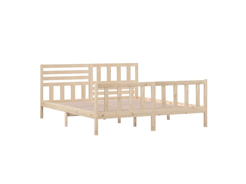  Lit double- lit adulte -  cadre de lit sans matelas bois massif  - Conforama C