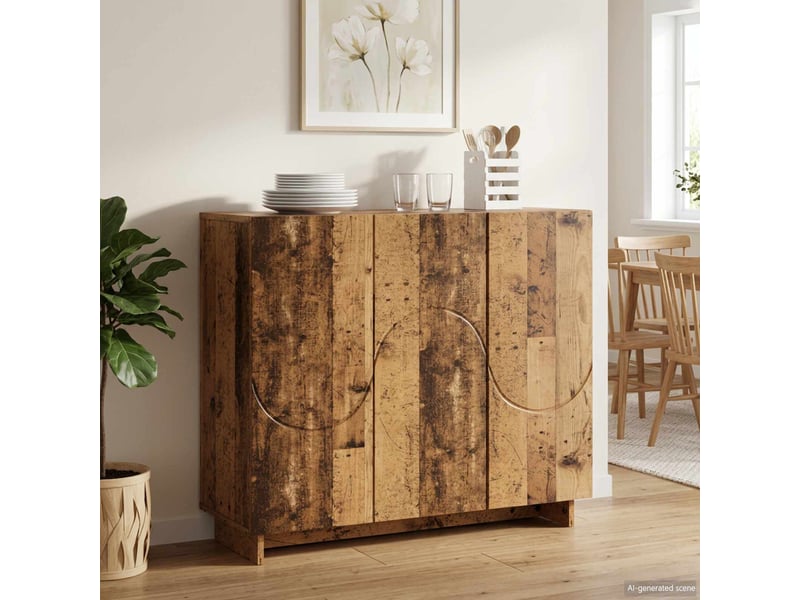  Buffet salon, buffet de rangement bois ancien 85,5x31x75 cm bois d'ingénierie shl7596  - Conforama B