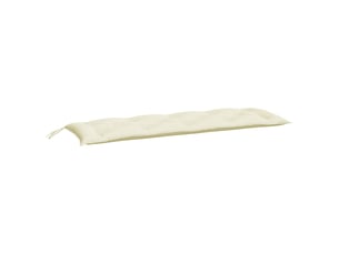 Coussin de banc de jardin, coussin d'assise crème 150x50x7 cm tissu oxford cf52715