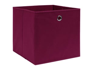 Boîtes de rangement 4 pcs rouge foncé 32x32x32 cm tissu shl34811