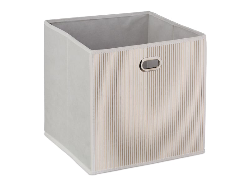  Panier de rangement pliant salle de bain salon 31 x 31 x 31 cm pratique en bambou naturel 13_0010254  - Conforama A