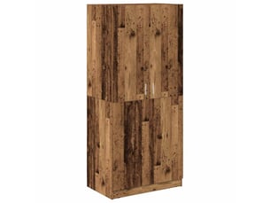 Garde-robe, armoire de rangement vieux bois 80x52x180 cm bois d'ingénierie