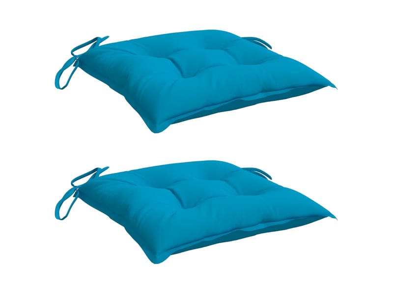  Lot de 2 coussins de palette, coussins de canapé bleu clair 50x50x7 cm tissu oxford cf59497  - Conforama C