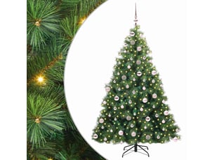 Sapin de noël artificiel, arbre de noël avec 300 led vert 180 cm pe et pvc shl9100