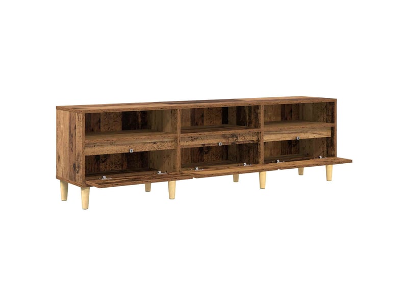  Meuble tv - banc tv - meuble de rangement 150 x 30 x 45 cm bois ancien bois d'ingénierie  - Conforama E