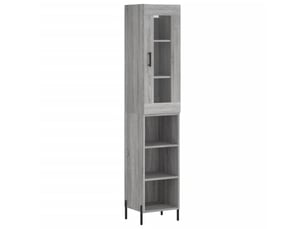 Buffet haut - bahut - meuble de rangement sonoma gris 34,5x34x180 cm bois d'ingénierie