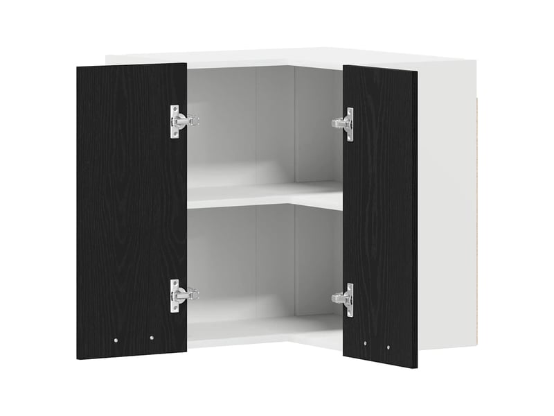  Meuble de rangement, armoire suspendue lyon chêne noir 57x57x60cm  - Conforama D