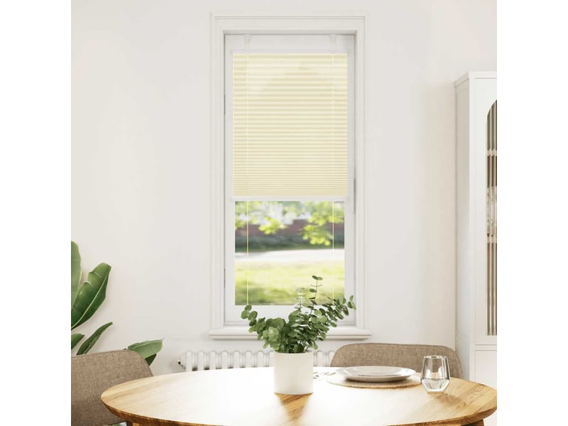  Store plissé, store de fenêtre crème 50x150 cm largeur du tissu 49,4 cm polyester cf46839  - Conforama A