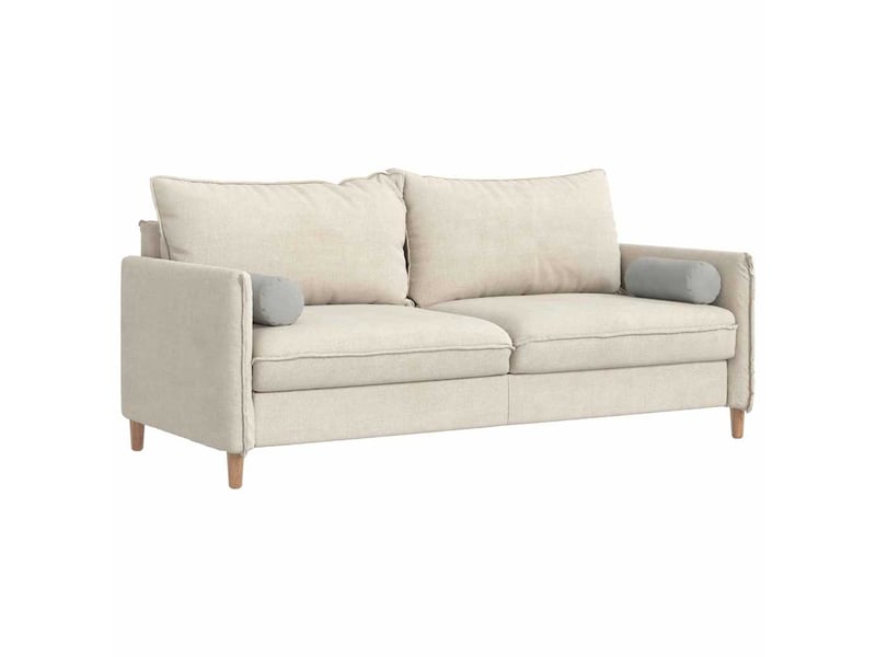 Lot de 2 coussins d'accent, coussins décoratifs, coussins lombaires gris clair ø 15 x 40 cm cf56728 - Conforama C
