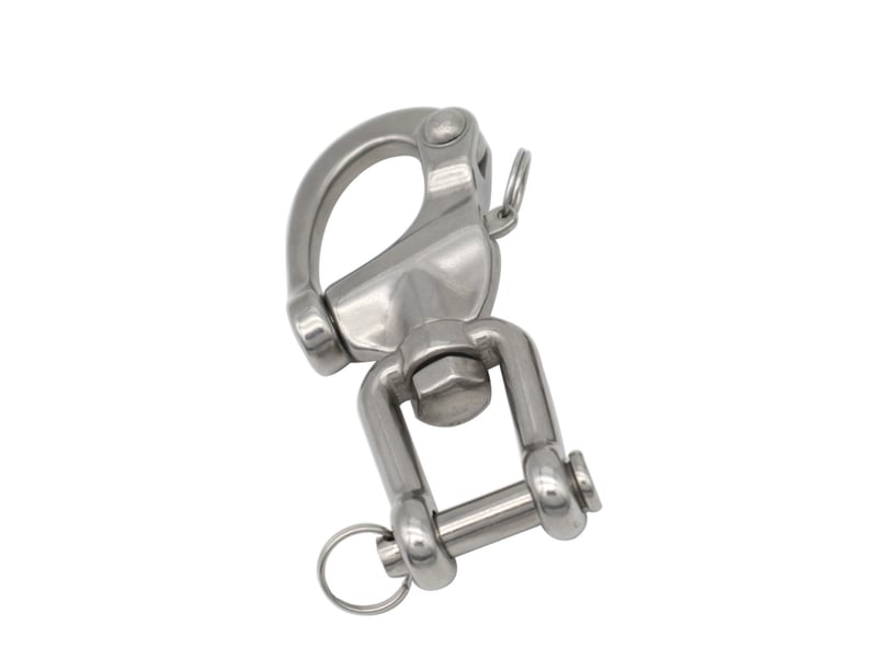  Crochet à ressort rotatif en deux parties, manille en acier inoxydable, à ressort à dégagement rapide, gris YSK0004158LY - Conforama B
