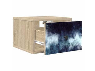 Table de chevet - cabinet de chevet - table de nuit mural raalte chêne sonoma 36 x 33 x 25 cm