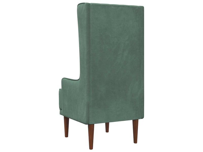  Vidaxl chaise à dossier haut avec boutons capitonnés vert mer velours  - Conforama E