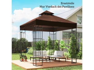 Toit de rechange pour pavillon - dimensions 300x300 cm - tissu oxford 600d - protection upf30+