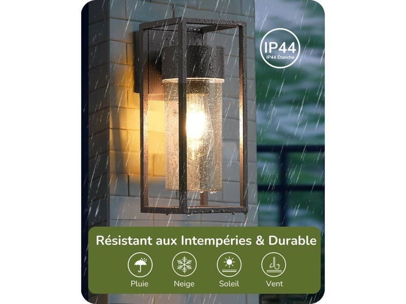  Applique murale exterieure anthracite ip44 aluminium e27 lot de 2 370618_AADHT73229_6_DROPFR - Conforama D