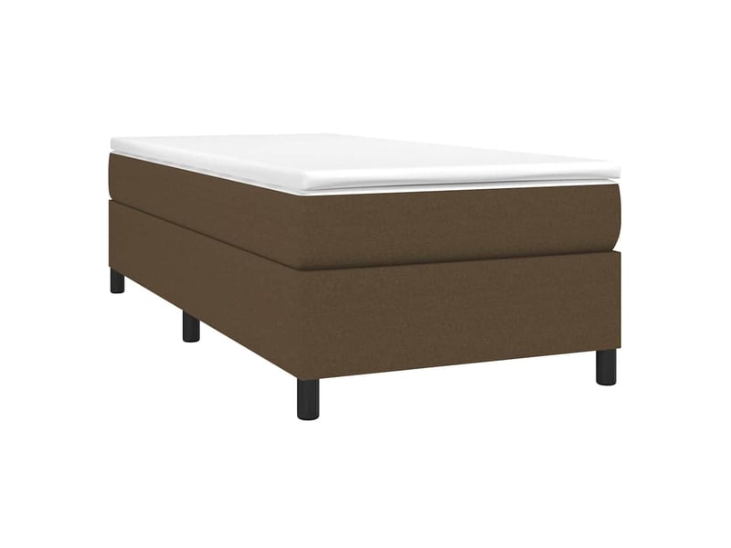  Lit simple- lit adulte -  cadre de lit à lattes marron foncé 80x200 cm tissu  - Conforama B