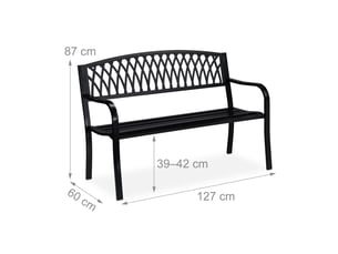Banc  coloris noir <strong>HELLOSHOP 26</strong> <strong></strong>