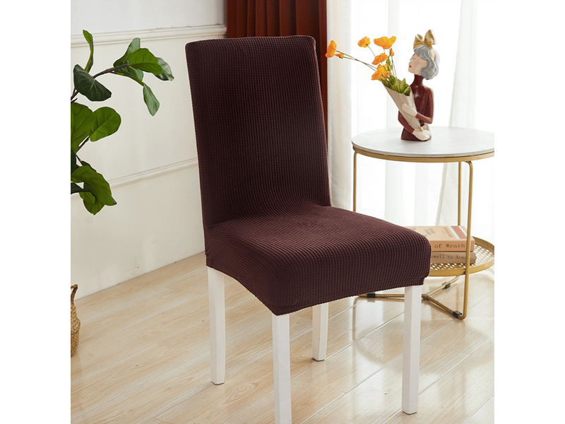  Housse de chaise monobloc en jacquard élastique, en spandex élastique, noire XLH-ZLS-009291ZLS - Conforama E