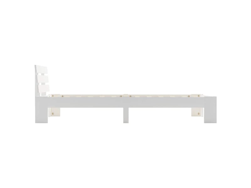  Lit simple- lit adulte -  cadre de lit sans matelas blanc bois de pin massif 90x200 cm  - Conforama C
