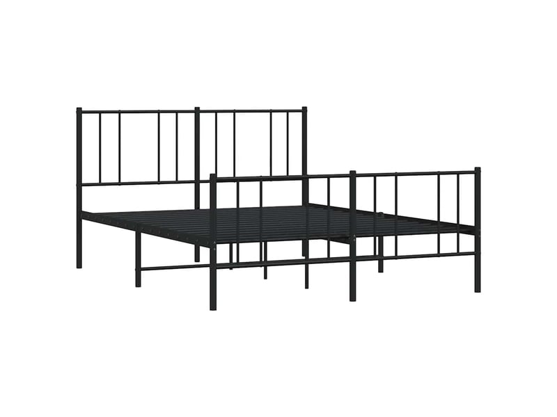  Lit double- lit adulte -  cadre de lit métal sans matelas avec pied de lit noir 140x190cm  - Conforama B