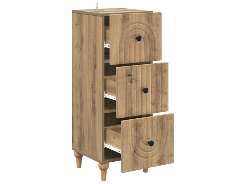  Armoire de rangement bureau, armoire à tiroirs 33 x 34.5 x 90 cm bois d'ingénierie shl7465  - Conforama E