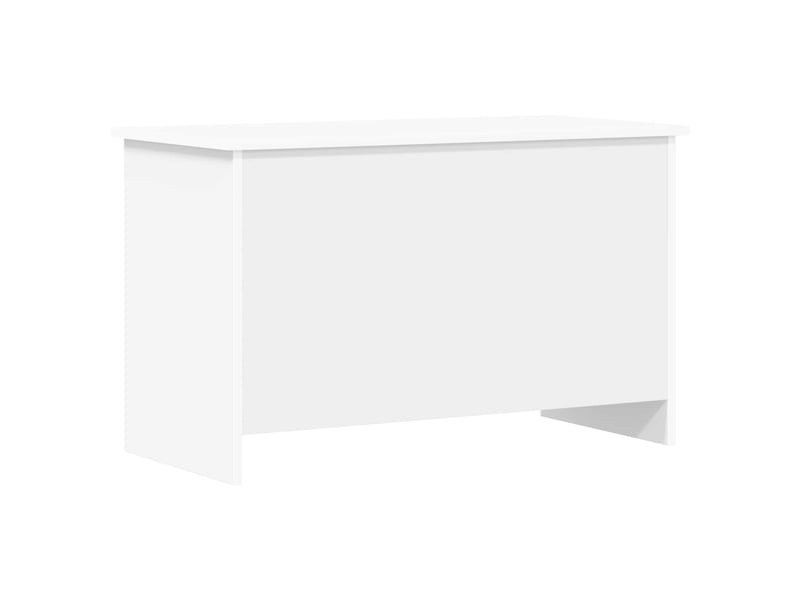 Coffre de rangement blanc 80x40x50 cm bois d'ingénierie - Conforama A