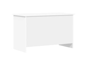 Coffre de rangement blanc 80x40x50 cm bois d'ingénierie