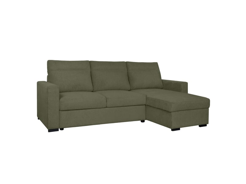  Canapé d'angle réversible solaro convertible avec coffre en tissu - vert foncé SOLARO - Conforama D