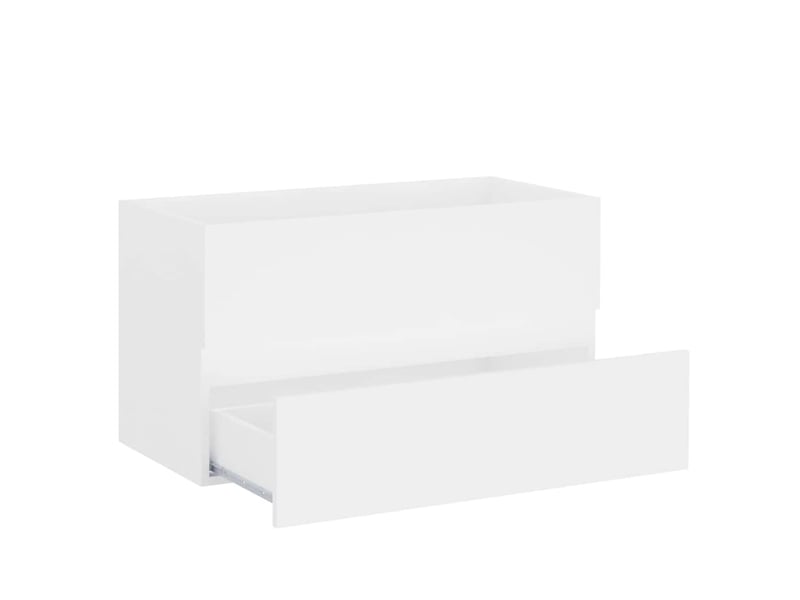  Armoire d'évier avec lavabo intégré blanc bois d'ingénierie shl3670  - Conforama E