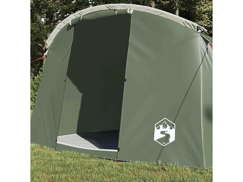 Tente tunnel, tente de camping 4 personnes vert et blanc shl28116 - Conforama C
