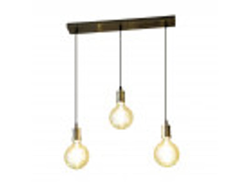  Fabrilamp celso, lampe, moderne, 3 x e27, ambrecuir, 33-113 x 64 x 13 cm 166793014 - Conforama D