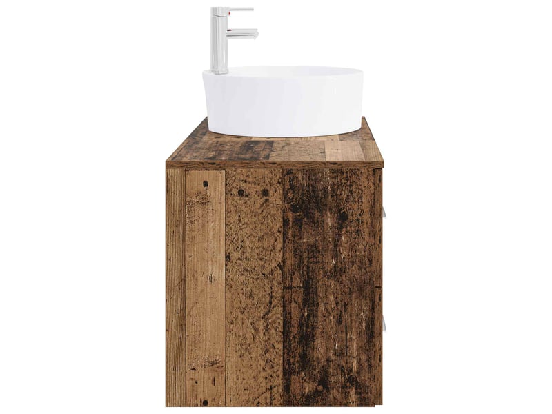 Ensemble de mobilier de salle de bain 2 pc bois ancien cf64027 - Conforama D