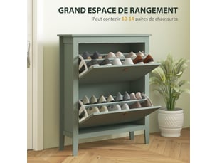 Meuble à chaussures 14 paire(s)  <strong></strong>  <strong></strong> coloris vert