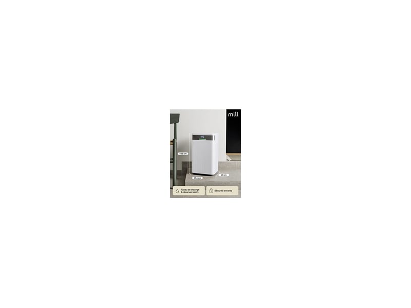 Déshumidificateur mobile 12l24h mdh12 2l blanc écran led minuterie 160 m3h 8221898 - Conforama E