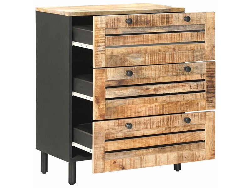  Armoires de rangement salon 60 x 33 x 75 cm bois de mangue massif shl2416  - Conforama C