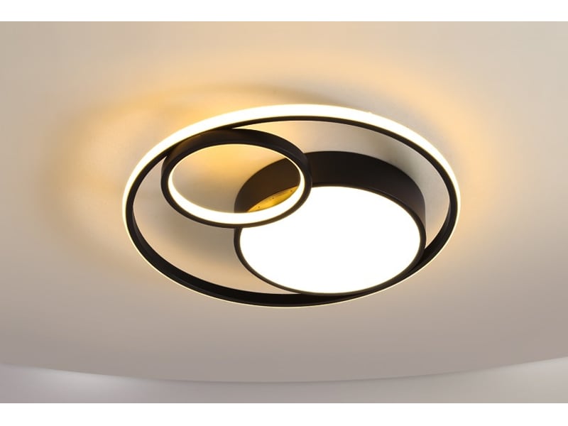  Plafonnier led 3 anneaux ronds design plafonnier salon  d50cm  - Conforama E