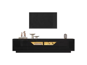 Meuble tv coloris noir 180 cm <strong></strong> <strong></strong>