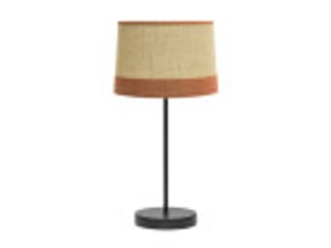 Lampe à poser fabrilamp tietar e14 coloris juteorange 44 x 22 x 22 cm