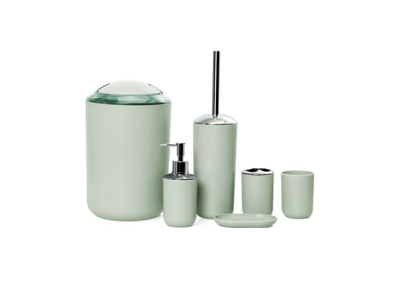 Ensemble d'accessoires de salle de bain 6 pièces vert - Conforama A