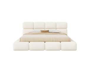 Lit coffre 200x200 cm coloris blanc
