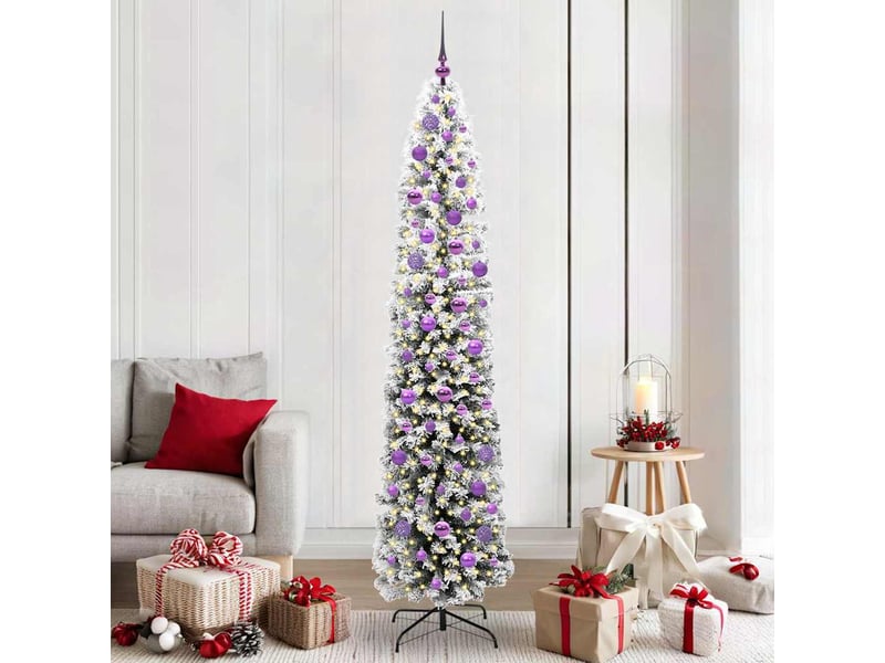  Sapin de noël - arbre de noël artificiel vert 210 cm pvc et acier et plastique  - Conforama B