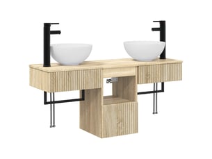 Ensemble de mobilier de salle de bain 3 pc chêne sonoma cf64372