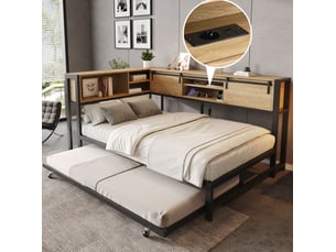 Lit gigogne 120x200cm <strong>HAUSS SPOLE</strong>  <strong></strong> coloris bicolore