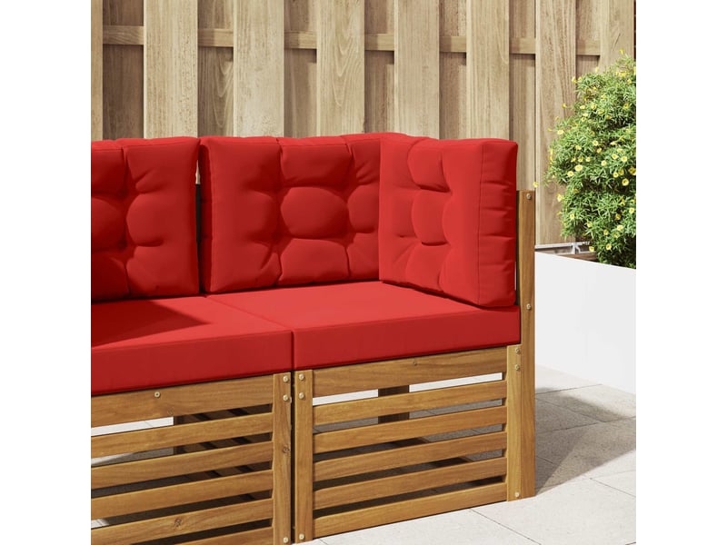  Coussin de canapé d'extérieur, coussin de chaise polyester rouge 60 x 60 cm cf54149  - Conforama B