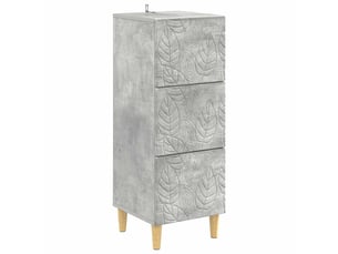 Armoire de rangement bureau, armoire à tiroirs gris béton 33 x 34,5 x 90 cm shl369