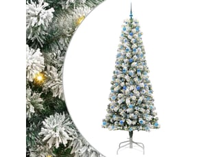 Sapin de noël, arbre de noël artificiel à branches articulées vert et blanc cf61129