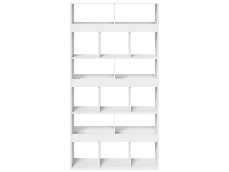  Bibliothèque, armoire à livres blanc 100x33x187,5 cm bois d'ingénierie  - Conforama D