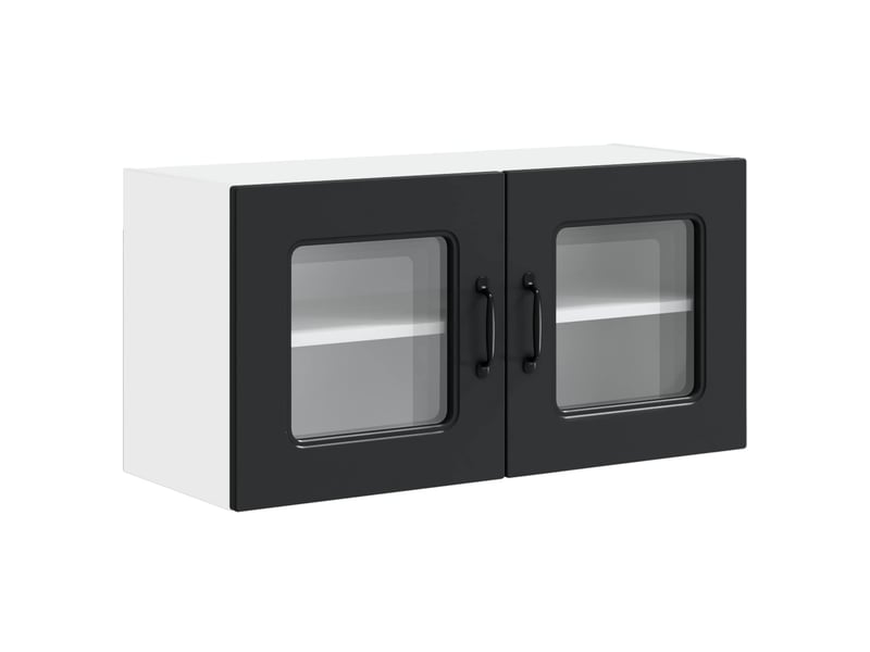  Meuble mural de cuisine | armoire de cuisine noir 80x31x40cm shl3031  - Conforama A