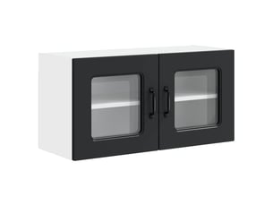 Meuble mural de cuisine | armoire de cuisine noir 80x31x40cm shl3031
